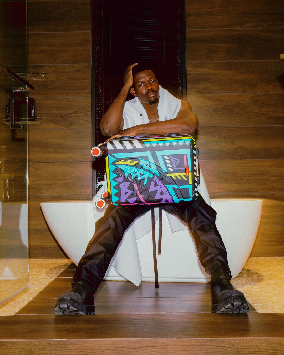 A.I. PATH TO THE FUTURE III HARDSHELL CARRY-ON LUGGAGE - SANDFLOWER COLLAB