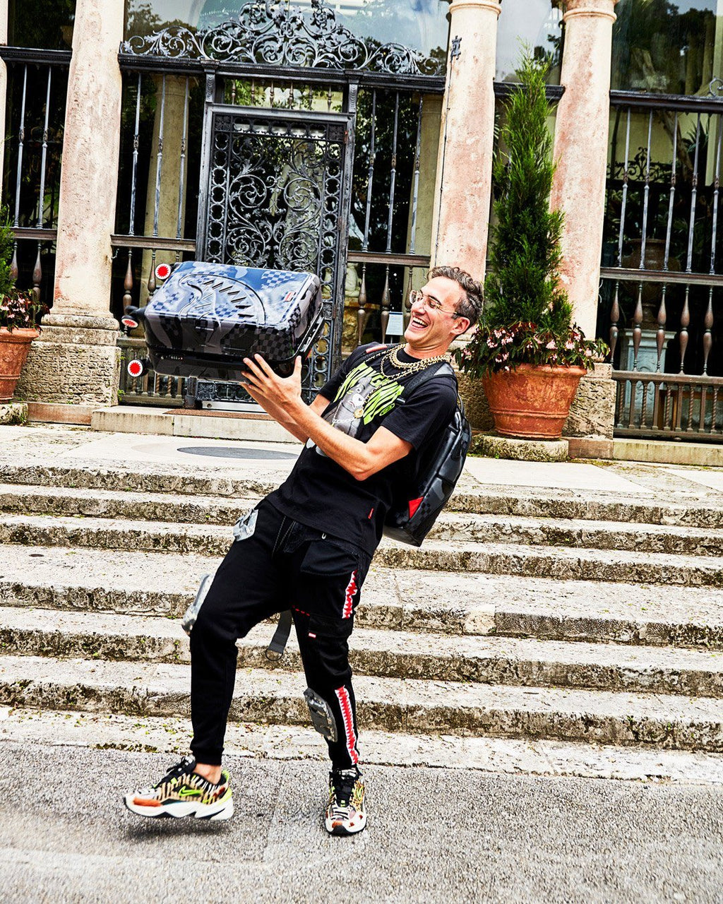 3AM NEVER SLEEP SHARKITECTURE HARDSHELL CARRY-ON LUGGAGE