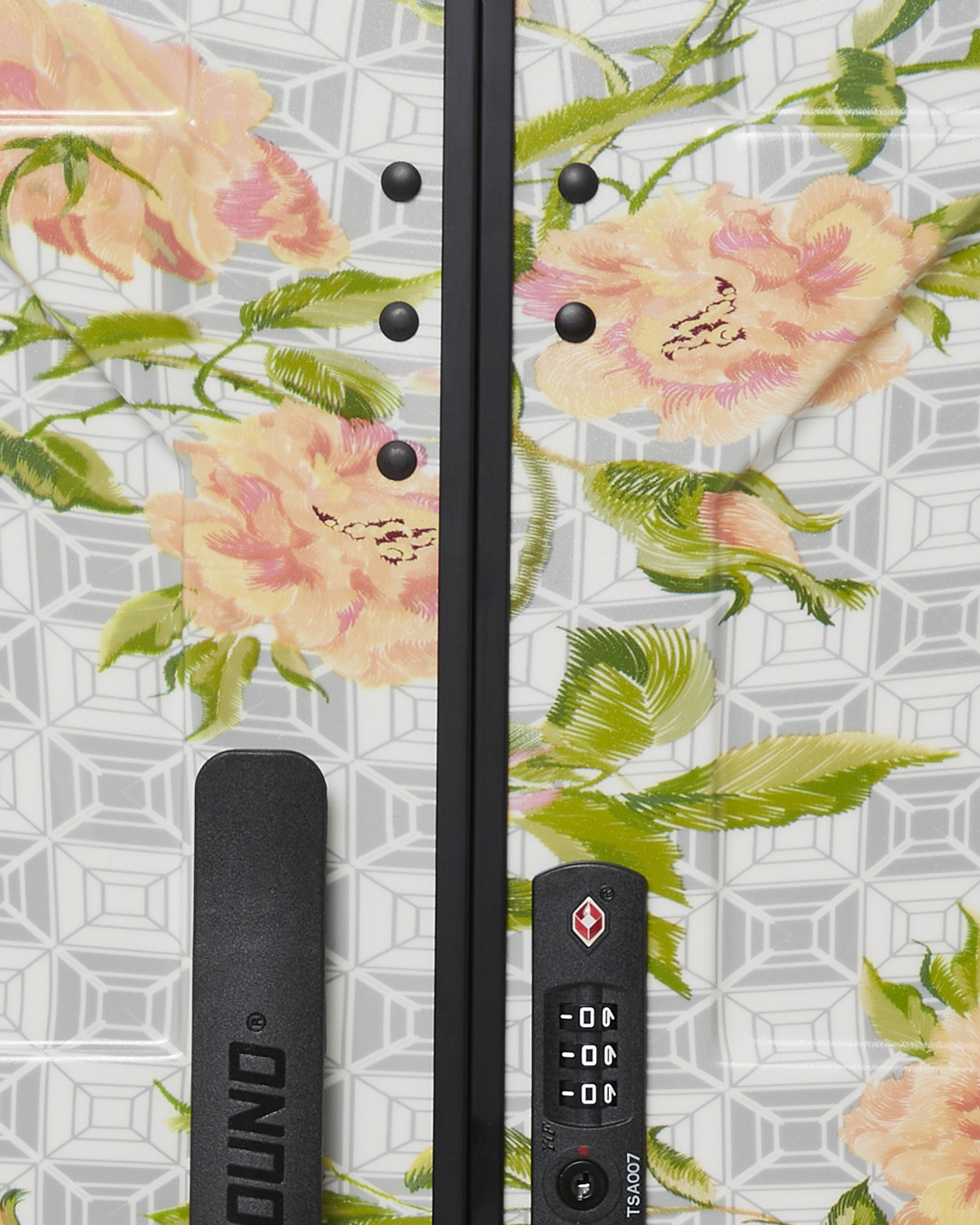 A.I. AFRICAN INTELLIGENCE ELEGANT ENERGY SHARKITECTURE FULL SIZE LUGGAGE - SANDFLOWER COLLAB